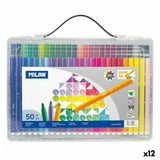 Set of Felt Tip Pens Milan Conic Multicolour 50 Pieces (12 Units)-0