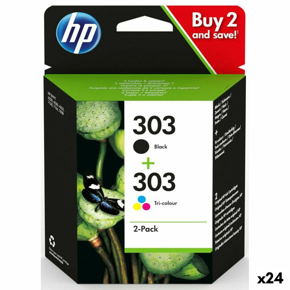 Original Ink Cartridge HP 303 Yellow (24 Units)-0