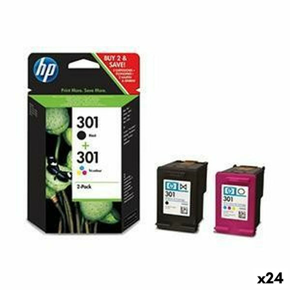 Original Ink Cartridge HP 301 Yellow (24 Units)-0