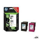 Original Ink Cartridge HP 301 Yellow (24 Units)-0