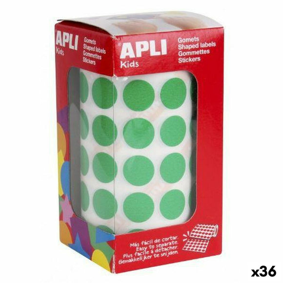Stickers Apli Gomets Green Circular (36 Units)-0