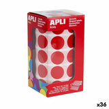 Stickers Apli Gomets Red Circular (36 Units)-0