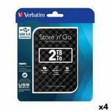 External Hard Drive Verbatim STORE 'N' GO GEN 2 Black HDD 2 TB (4 Units)-0
