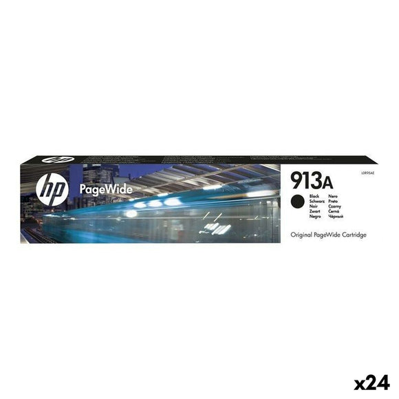 Original Ink Cartridge HP Nº 913A Black (24 Units)-0