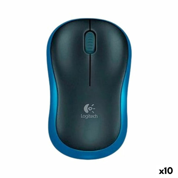 Wireless Mouse Logitech M185 Blue 1000 dpi (10 Units)-0