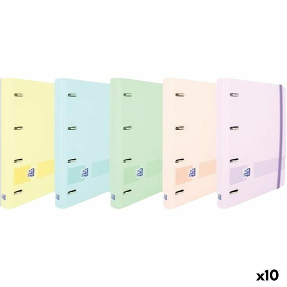 Ring binder Oxford LIVE & GO Multicolour A4+ (10 Units)-0