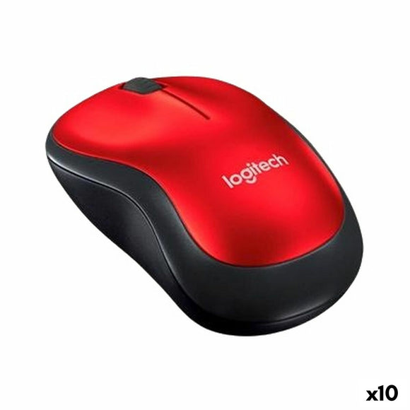 Wireless Mouse Logitech M185 Red 1000 dpi (10 Units)-0