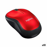 Wireless Mouse Logitech M185 Red 1000 dpi (10 Units)-0