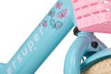 Little Miss 12 Inch 21,5 cm Girls Coaster Brake Turquoise/Pink-3