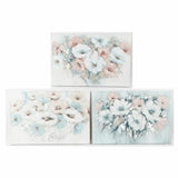 Painting DKD Home Decor 120 x 3,5 x 80 cm Flowers Shabby Chic (3 Pieces)-0