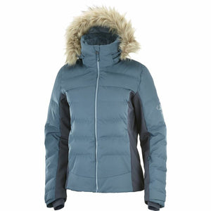 Ski Jacket Salomon Stormcozy Lady Light Blue-0