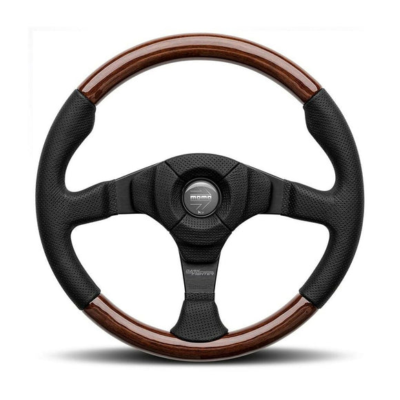 Racing Steering Wheel Momo Dark Fighter Ø 35 cm Wood Black-0