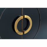 Sideboard DKD Home Decor   Black Golden Metal Poplar 150 x 50 x 80 cm-5