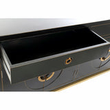 Sideboard DKD Home Decor   Black Golden Metal Poplar 150 x 50 x 80 cm-4