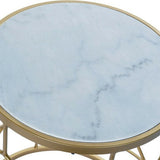 Side table DKD Home Decor Golden Metal White Marble 46 x 46 x 57 cm-3