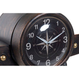 Wanduhr DKD Home Decor Schwarz Metall Kristall Flugzeug MDF Holz (157 x 22 x 46 cm)