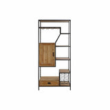 Shelves DKD Home Decor 80 x 40 x 180,5 cm Fir Natural Black Iron-1