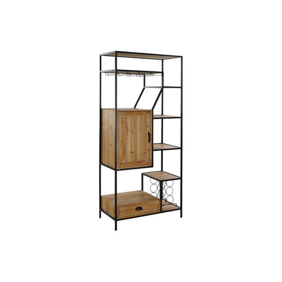 Shelves DKD Home Decor 80 x 40 x 180,5 cm Fir Natural Black Iron-0