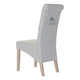 Chair DKD Home Decor Linen Rubber wood (44 x 58 x 107 cm)-2