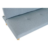 Sofabett DKD Home Decor Polyester Gummiholz ​​(180 x 68 x 66 cm) (180 x 102 x 38 cm)