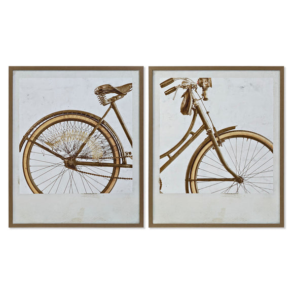 Malerei DKD Wohnkultur Kristall Leinwand Fahrrad (69 x 3 x 83 cm)