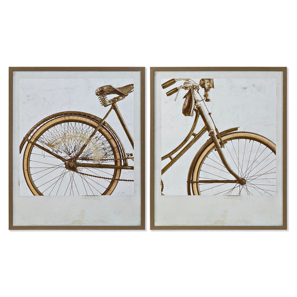 Painting DKD Home Decor Crystal Canvas Bicycle (69 x 3 x 83 cm)