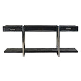 Консоль DKD Home Decor Black Silver Wood Steel (180 x 44 x 75 см)