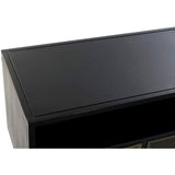 TV furniture DKD Home Decor Black Metal Golden (125 x 41 x 62 cm)-2