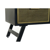 TV furniture DKD Home Decor Black Metal Golden (125 x 41 x 62 cm)-5