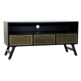 ТВ меблі DKD Home Decor Black Metal Golden (125 x 41 x 62 см)