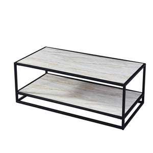 Side table DKD Home Decor Steel Silver MDF Wood (120 x 60 x 45 cm)-0