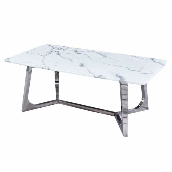 Side table DKD Home Decor Marble Steel (127 x 70 x 43 cm)-0