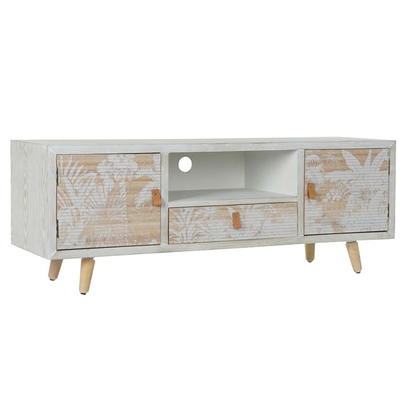 TV furniture DKD Home Decor White Wood Bamboo (140 x 40 x 51 cm)-0
