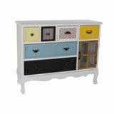 Sideboard DKD Home Decor 103 x 36 x 83 cm Crystal Black Wood White Yellow Sky blue-0