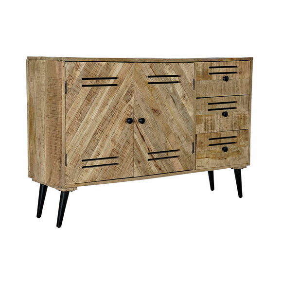 Sideboard DKD Home Decor Black Metal Mango wood (140 x 40 x 93 cm)-0