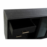 Sideboard DKD Home Decor Black Crystal MDF Wood 120 x 38 x 80 cm-4
