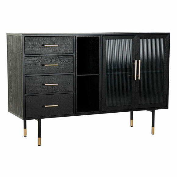 Sideboard DKD Home Decor Black Crystal MDF Wood 120 x 38 x 80 cm-0