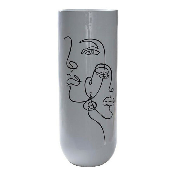 Vase DKD Home Decor Abstract White Resin Modern (35 x 35 x 90 cm)-0