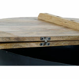 Side table DKD Home Decor Brown Black Metal Mango wood 95 x 95 x 40 cm 93,5 x 93,5 x 40 cm-1