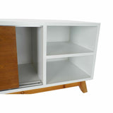 TV furniture DKD Home Decor White 100 x 40 x 50 cm Brown MDF Wood-3