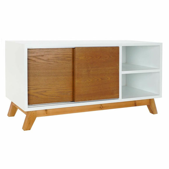 TV furniture DKD Home Decor White 100 x 40 x 50 cm Brown MDF Wood-0