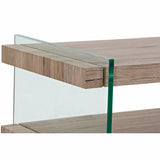 TV furniture DKD Home Decor Natural Tempered Glass MDF Wood 140 x 40 x 47 cm-6
