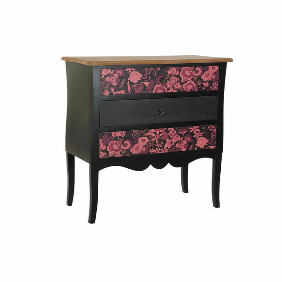 Sideboard DKD Home Decor   Black 76 x 39 x 75,5 cm Pink Brown MDF Wood-0