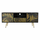 Sideboard DKD Home Decor Black Fir Metal MDF Green-2