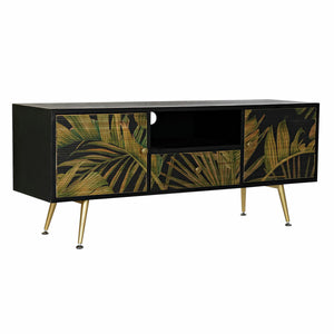 Sideboard DKD Home Decor Black Fir Metal MDF Green-0