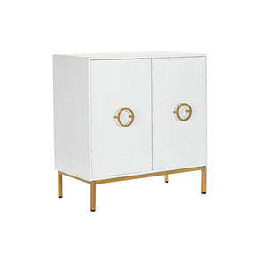 Sideboard DKD Home Decor   White Wood Metal Mango wood Golden 80 x 37,5 x 80 cm-0