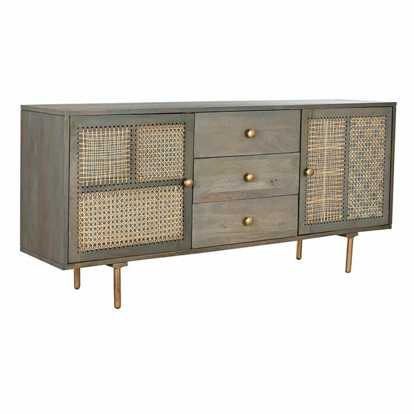 Sideboard DKD Home Decor Natural Grey MDF Mango wood (160 x 40 x 75 cm)-0