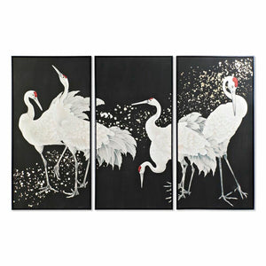 Set of 3 pictures DKD Home Decor Oriental Heron (210 x 4 x 140 cm)-0