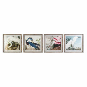 Painting DKD Home Decor Bird Oriental (60 x 2,5 x 60 cm) (4 Units)-0