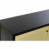 Sideboard DKD Home Decor Black Fir Natural Rattan (120 x 38 x 76 cm)-1